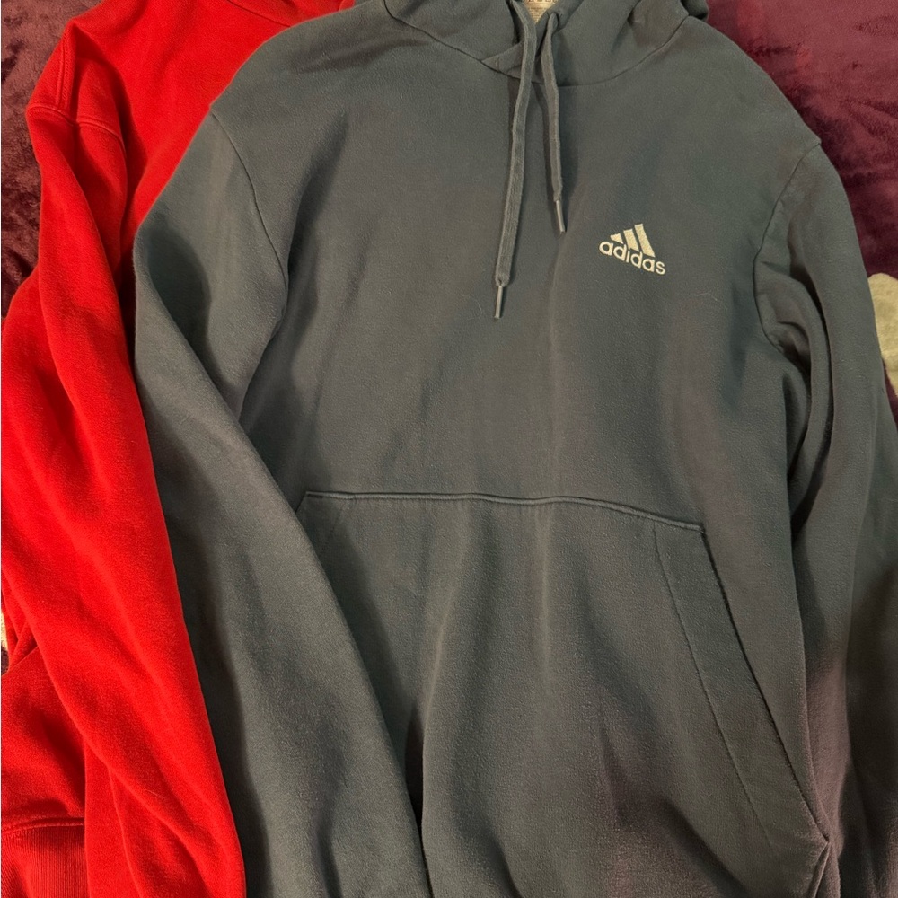 Adidas Blue Sweatshirt Hoodie